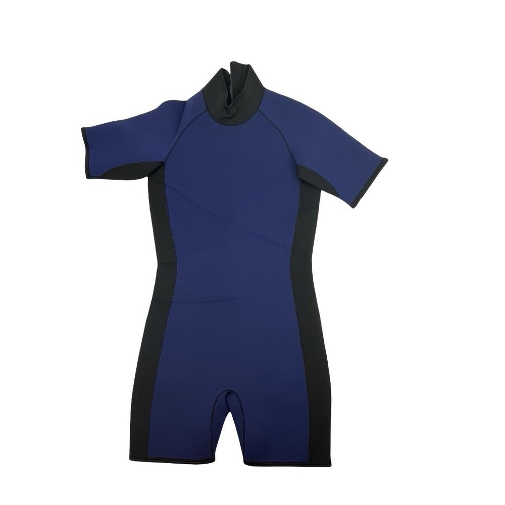 Unbranded Men's Wetsuit Short Sleeve Spring Suit Navy Blue Neoprene Medium